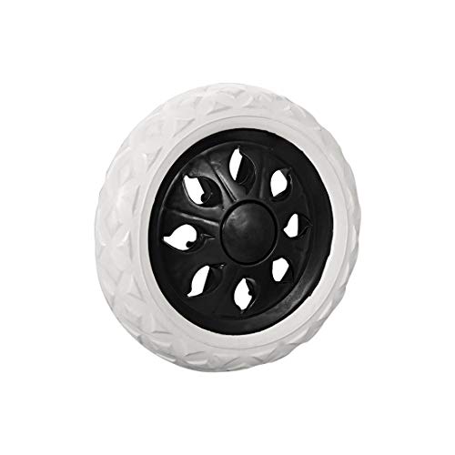 Sourcingmap - Ruedas de repuesto para carrito de la compra (6,5 pulgadas de diámetro, goma espumada, color negro