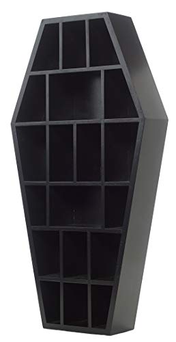 Sourpuss Black Coffin - Caja de almacenaje de madera, color negro