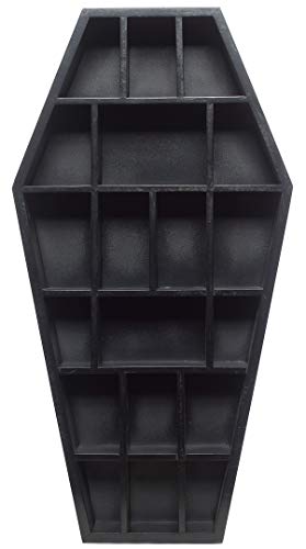 Sourpuss Black Coffin - Caja de almacenaje de madera, color negro