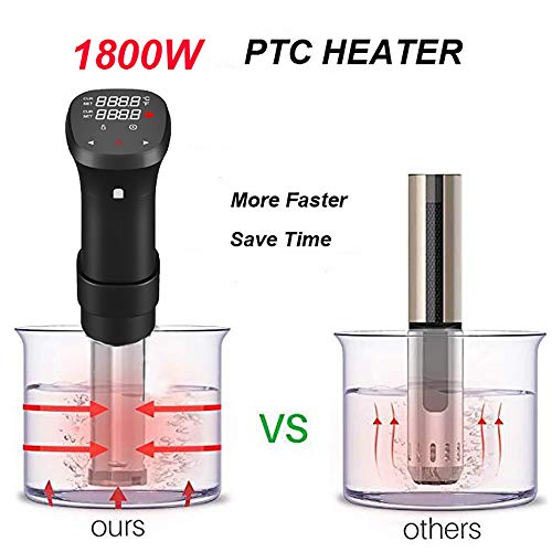 Sous Vide, 1100 vatios de alta potencia completa de la pantalla táctil de control, térmica Inmersión de circulación con preciso de la temperatura y ajuste de temporizador para cocineros Carnes