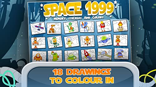 Space 1999 - Memory, Cromos & Colores - Juegos para Niños