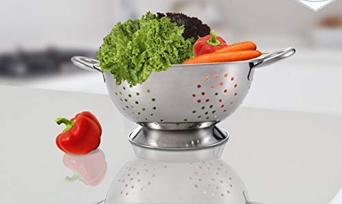 Space Home - Escurridor de Cocina con Pie - Acero Inoxidable - Ø 28 cm