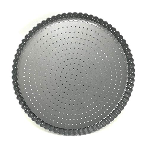 Space Home - Molde de Horno Rizado Perforado - Base Desmontable - Recubrimiento Antiadherente - Diámetro 24 cm