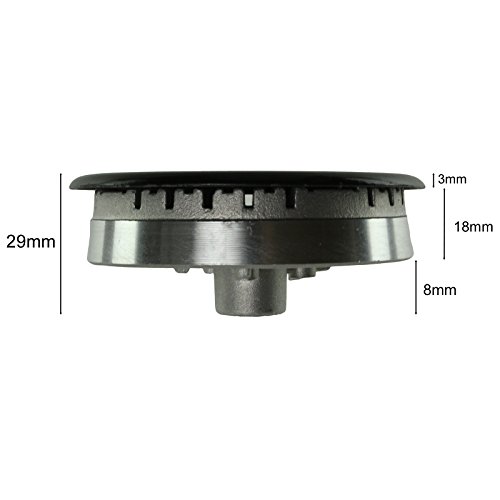 Spares2go cocina De Gas quemador De la corona y la llama De tapa para De Dietrich horno (pequeño, medio x 2, tamaño grande)
