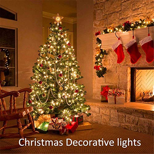SPECOOL Luces Guirnalda Cadena de Luces USB 300 LED Jardín USB Cargada,Impermeable IP65, Alambre de Cobre Luces Interiores Blancas de Exterior para Bodas Decoracion, Navidad, Fiesta (99 ft / 30 m)