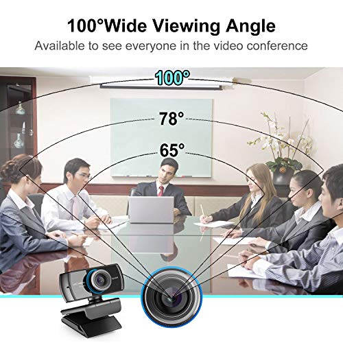 Spedal Full HD Webcam 1080p, Streaming Cámara Web con Micrófono, USB Webcam para Xbox OBS XSplit Skype Facebook, Compatible con Mac OS Windows 10/8/7