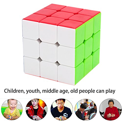 Speed Cube 3x3 Stickerless, LSMY Puzzle Mágico Cubo Toy