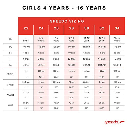 Speedo Seasquad Allover de 1 Pieza Traje de Baño, Bebé-Niñas, Rosa (Vegas/Salpicadura), 3YRS