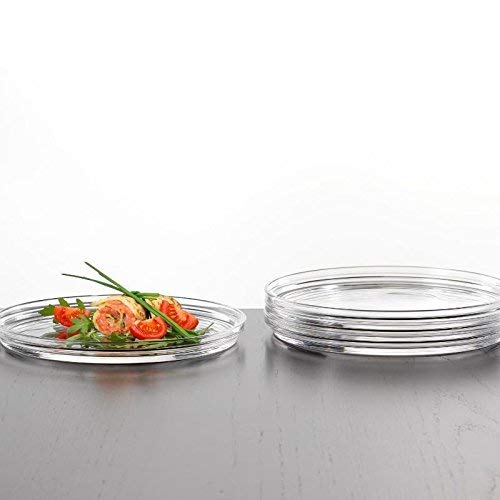 Spiegelau & Nachtmann 2670142 Bistro - Juego de 4 platos grandes (cristal, 22 cm)