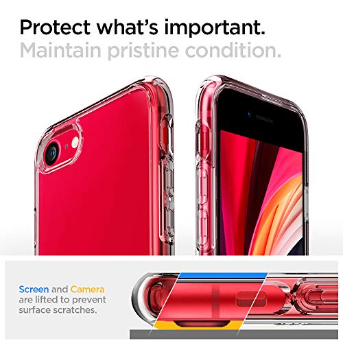 Spigen Funda Ultra Hybrid Compatible con Apple iPhone SE 2020/ iPhone 8/7, Protección híbrida de la caída - Transparente