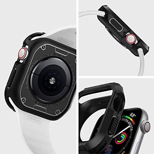 Spigen Rugged Armor Compatible con Apple Watch Funda para 40 mm Series 6/SE/5/4 - Negro
