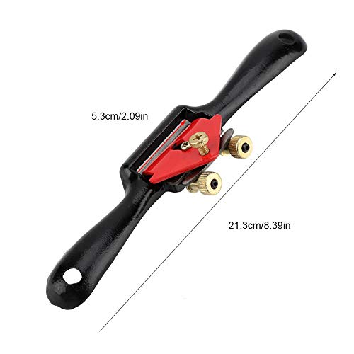 Spokeshave Ajustable con Base Plana Mano Cepilladora Cuchilla de Metal Herramienta de Mano de Trabajo de Madera para Madera Artesanal