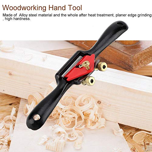 Spokeshave Ajustable con Base Plana Mano Cepilladora Cuchilla de Metal Herramienta de Mano de Trabajo de Madera para Madera Artesanal