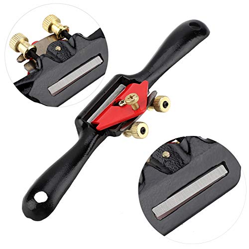 Spokeshave Ajustable con Base Plana Mano Cepilladora Cuchilla de Metal Herramienta de Mano de Trabajo de Madera para Madera Artesanal