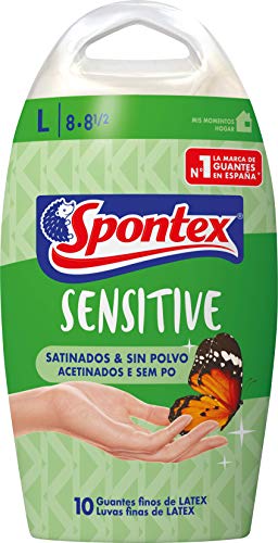 Spontex Mapa GUANT.Latex 10 GRDE. Guantes Desechables, Pequeño