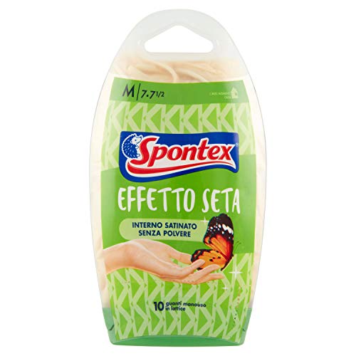 Spontex Sensitive Guante Fino Latex, 10 Unidades, T/7, Pequeño (S)