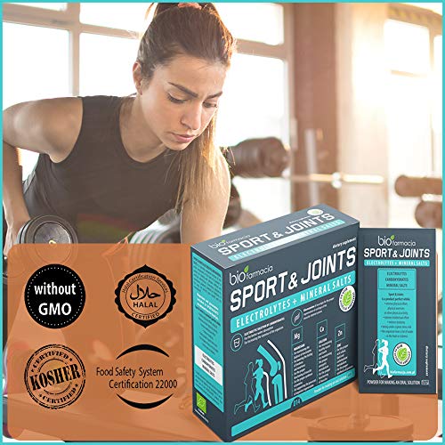 Sport & Joints Electrolitos y sales minerales del Mar Muerto | Citrato de Magnesio 150mg| Citrato de potasio 150mg | Citrato de calcio 120mg | Citrato de sodio 575mg| Citrato de zinc 10mg - 14 sobres