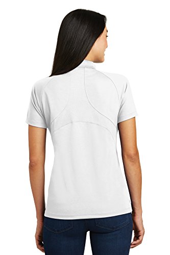 Sport-Tek® Ladies Dri-Mesh® Pro Polo. L474 White S