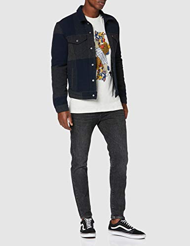 Springfield 5Ec Naipe Etnico Gris-c/41 Camiseta, Gris (Dark_Grey 41), S (Tamaño del Fabricante: S) para Hombre