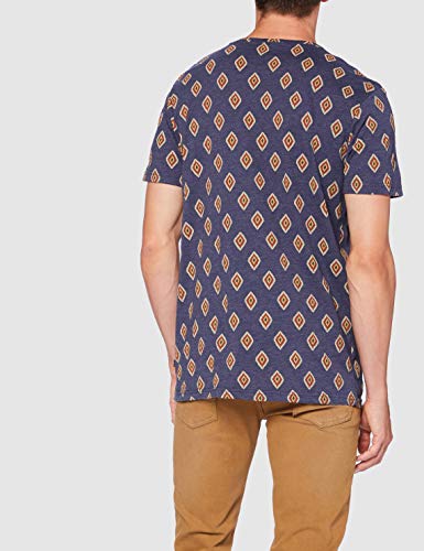 Springfield 5Mi AOP Rombo Navajo-C/12 Camiseta, Azul (Medium_Blue 12), S (Tamaño del Fabricante: S) para Hombre