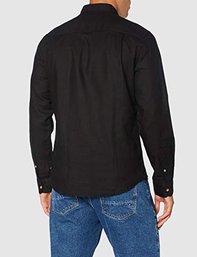 Springfield Classic Linen Color-C/01 Camisa Casual, Negro (Black 1), XXL (Tamaño del Fabricante: XXL) para Hombre