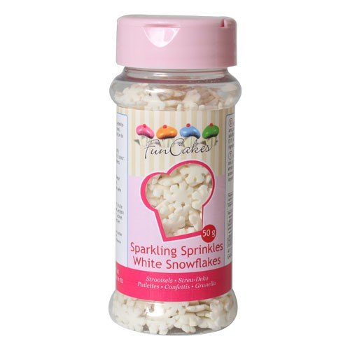 Sprinkles Copo de Nieve Purpurina Blanca FunCakes