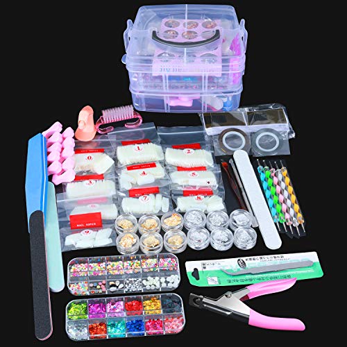 SPTHTHHPY - Juego de uñas acrílicas para decoración de uñas, set de manicura profesional