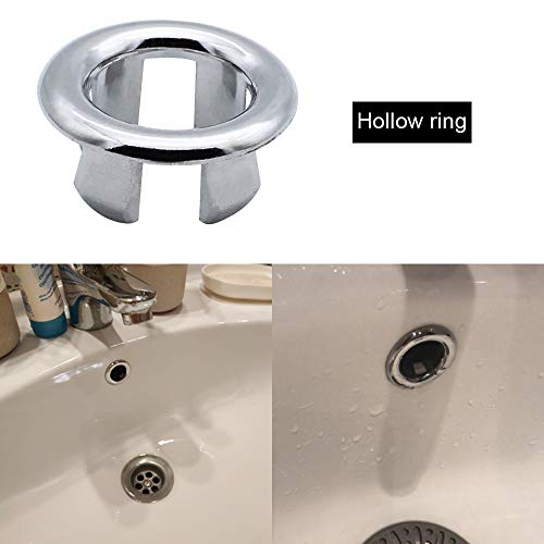 SPTwj cubierta de desbordamiento de desagüe para lavabo de lavabo o lavabo fácil de instalar 5 modelos de diseño diferente (10 piezas/cromado)