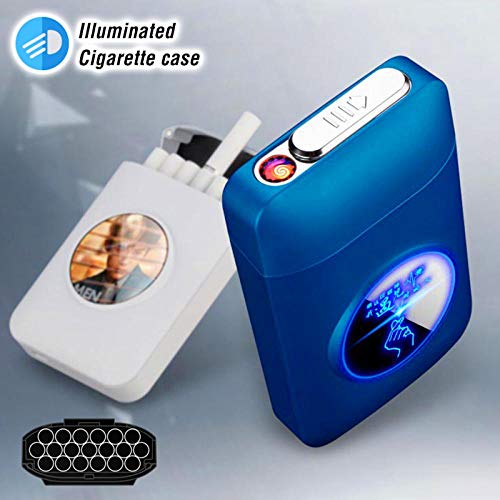 SSJFK mecheros Pitillera de Metal Recargable y Encendedor eléctrico USB ChineseDragon