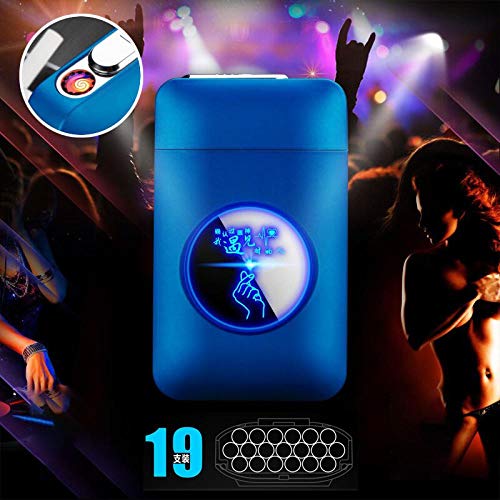 SSJFK mecheros Pitillera de Metal Recargable y Encendedor eléctrico USB ChineseDragon
