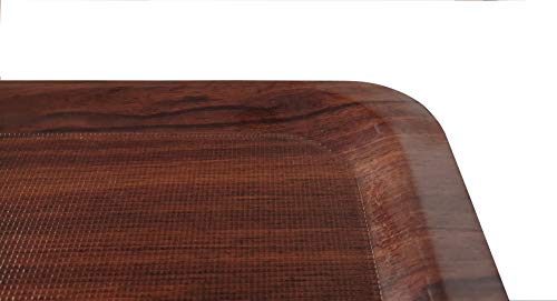 Staab 's Gastro Bandeja rectangular marrón/laminado con superficie antideslizantes, bandeja camarero, bandeja para servir, cerveza cristal portador, gläserta blett, marrón, 61x43 cm