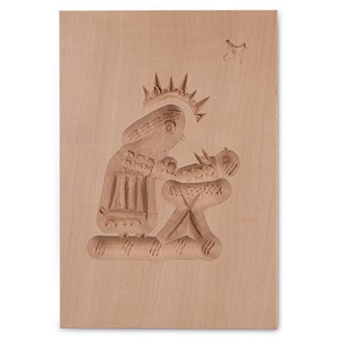 Städter Springerles-Model María con el niño de Pesebre, Galletas de anís, de Madera