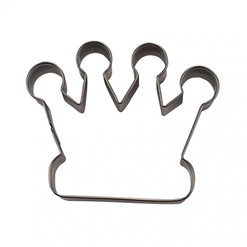 Staedter - Molde para Galletas en Forma de Corona, Color Plata, Acero Inoxidable, Plateado, 7,5 cm