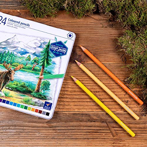 STAEDTLER 146C M24 Design Journey. Caja metálica con 24 lápices de colores surtidos