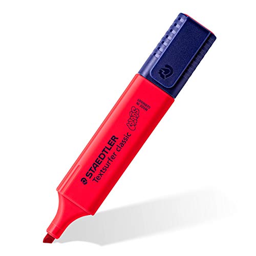 STAEDTLER 364 C-200 VE - Rotulador fluorescente Textsurfer Classic, Marcador de color rojo intenso