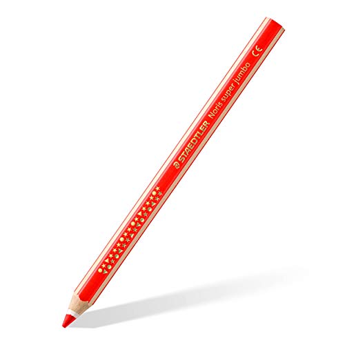 STAEDTLER Noris Club 129 NC12P1. Lápiz jumbo de diseño triangular. 12 lapiceros de colores variados y un sacapuntas