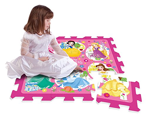 Stamp – tp880002 – Puzle de Suelo – Alfombra Espuma – 9 Piezas – 88 x 88 cm – Princesas Disney – Mochila para Transporte