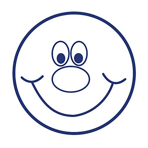 Stamper Solutions azul cara sonriente sello estampador