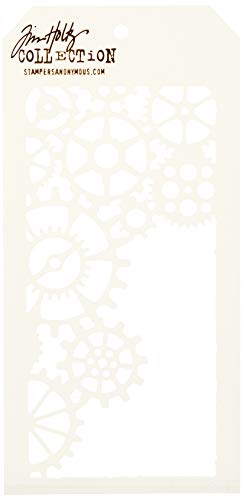 Stampers Anonymous Esténcil en Capas Tim Holtz, diseño de Engranajes de 10,5 x 21,6 cm