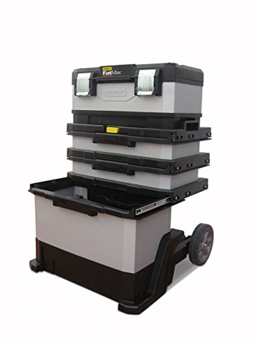Stanley 1-95-622 FatMax - Taller de laminado de metal-plástico - Carro de herramientas, vacío - Caja de herramientas versátil para piezas pequeñas y grandes