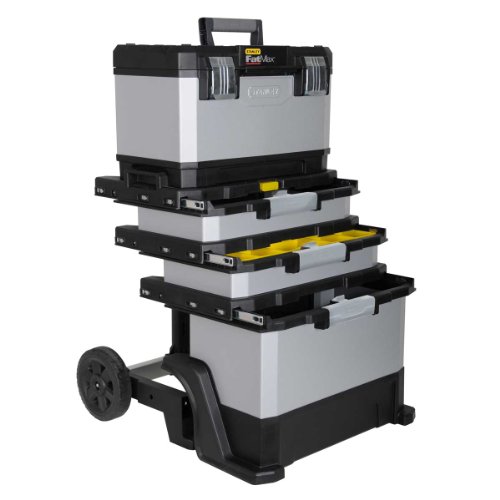 Stanley 1-95-622 FatMax - Taller de laminado de metal-plástico - Carro de herramientas, vacío - Caja de herramientas versátil para piezas pequeñas y grandes