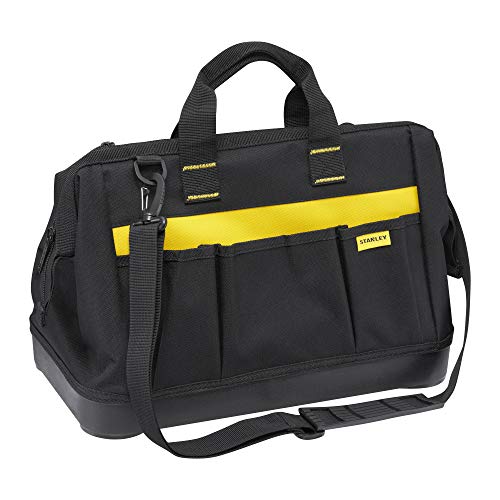 STANLEY 1-96-183 - Bolsa para herramientas de gran abertura con cremallera, 45 x 27.5 x 23.5 cm, base reforzada