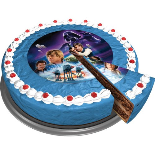 Star Wars Disco de Azúcar Decoración de Azúcar para Tartas o Pasteles 16 cm