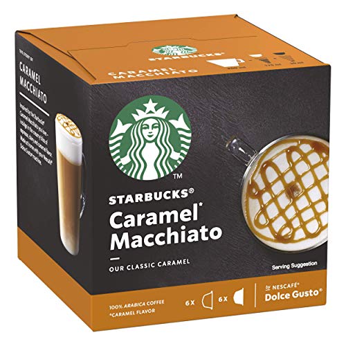 STARBUCKS Caramel Macchiato De Nescafe Dolce Gusto Cápsulas De Café, 6 X Caja De 6+6 Unidades