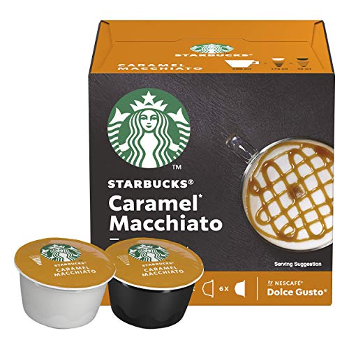 STARBUCKS Caramel Macchiato De Nescafe Dolce Gusto Cápsulas De Café, 6 X Caja De 6+6 Unidades