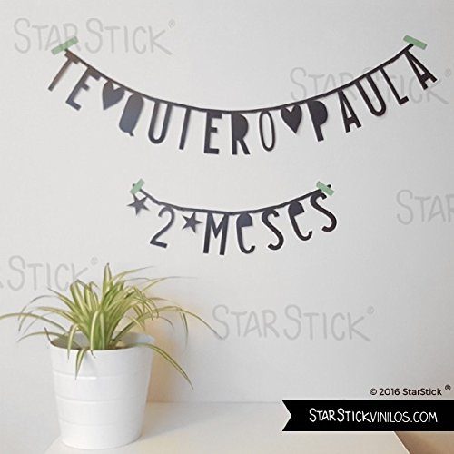 StarStick - Guirnalda de letras negras - Letter Banner - Decoración bebé