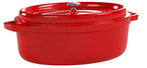 STAUB Cocotte Ovalada, Hierro Fundido, Cereza, 29 cm