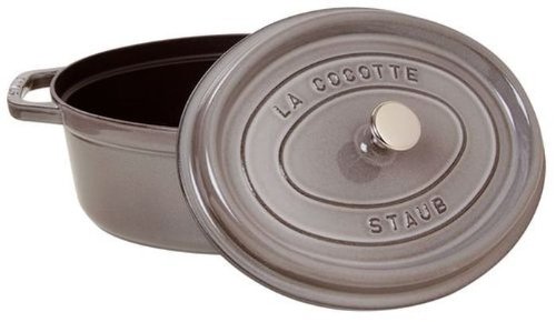 STAUB Cocotte Ovalada, Hierro Fundido, Gris Grafito, 29 cm