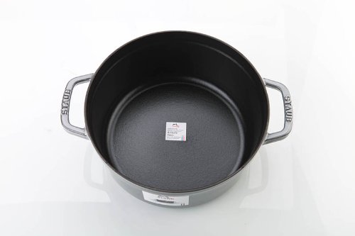 STAUB Cocotte Redonda, Hierro Fundido, Gris Grafito, 22 cm