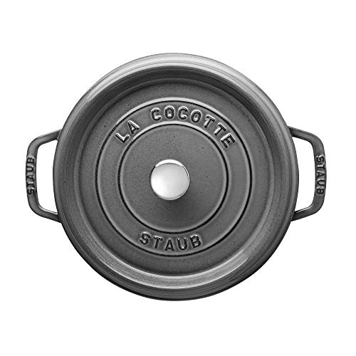 Staub Cocotte Single pan - Cacerola (Single pan, Gris grafito, hierro fundido, 3,8 L, 24 cm, 4,8 kg)